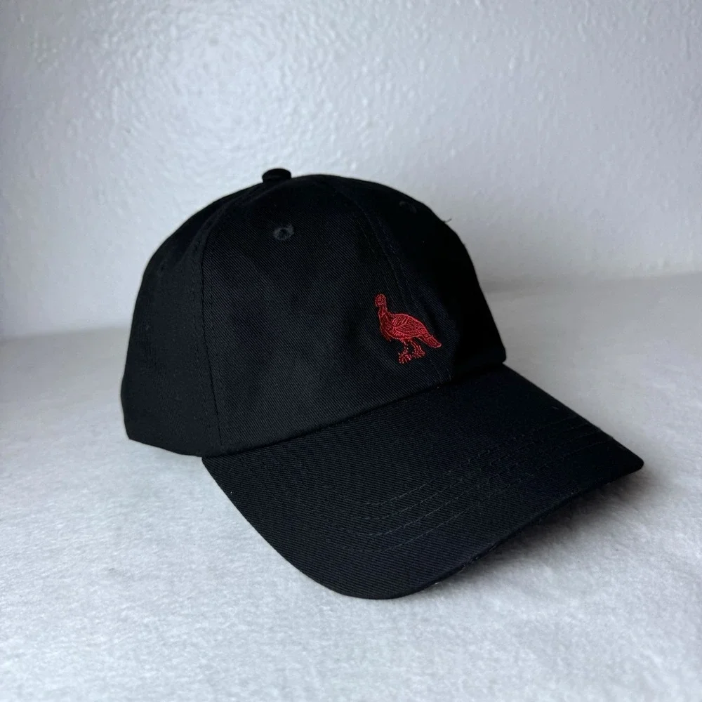 Wild Turkey Bourbon Whiskey Hat Strapback Cap Black Red Logo Cotton Adjustable
